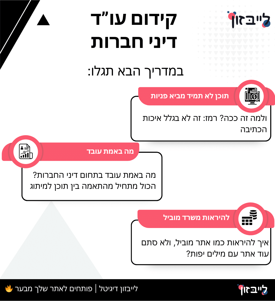 קידום עורך דין דיני חברות