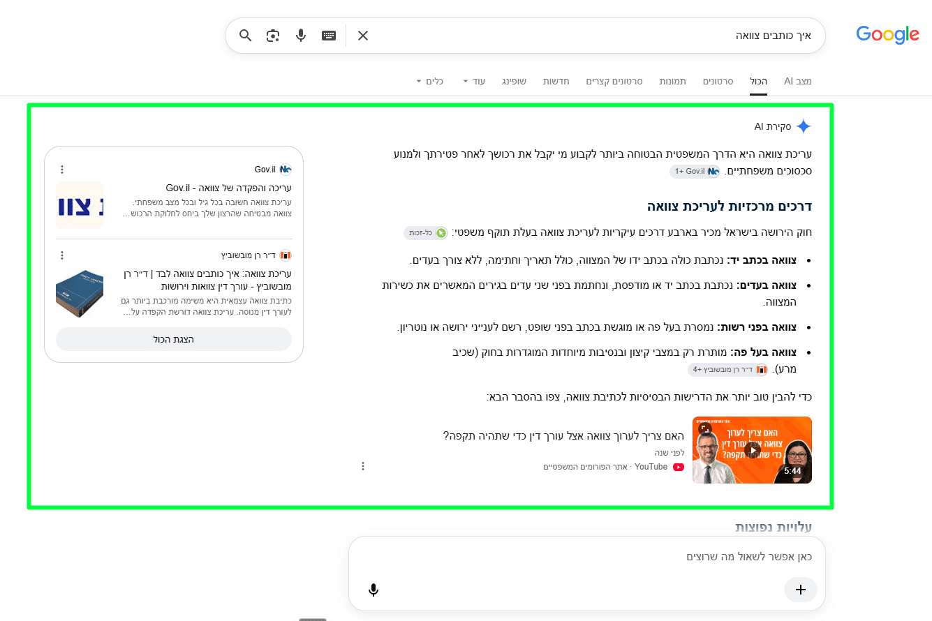 איך כותבים צוואה